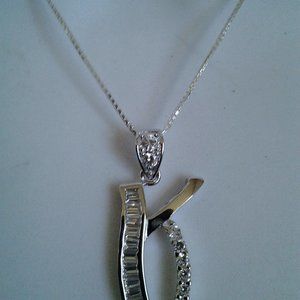 STERLING SILVER INITIAL K NECKLACE